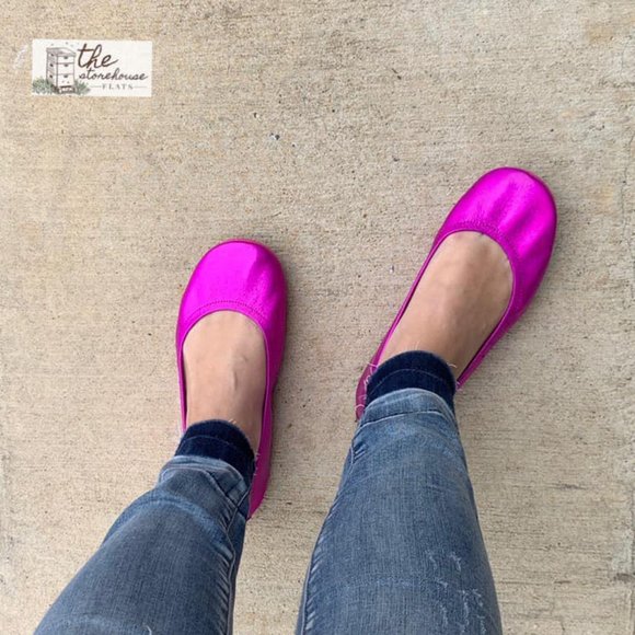 Storehouse Flats Rainbow Fuchsia with Heart Bag - Picture 4 of 14
